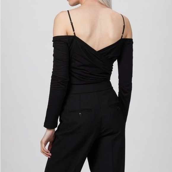 Cami NYC SONATA too, black cotton, cold-shoulder, with lace, size Small - Picture 3 of 6